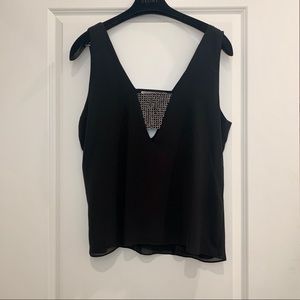 New Friends Colony - black tank with embellishment